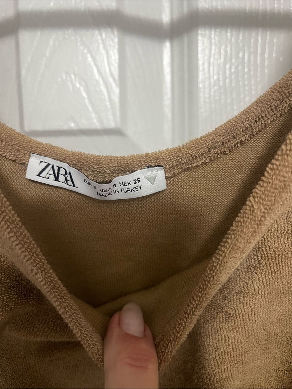 NWOT ZARA Copper Velour Jogger Pants & Crop Tank Set - Picture 4 of 5